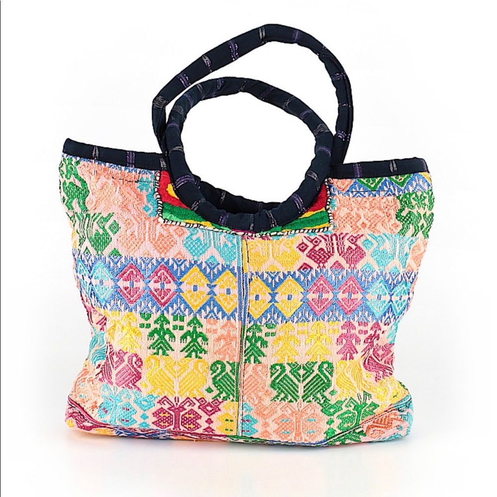NEW Boho Colorful Ethnic Embroidered Tote Bag, Overnighter, Beach, Pool